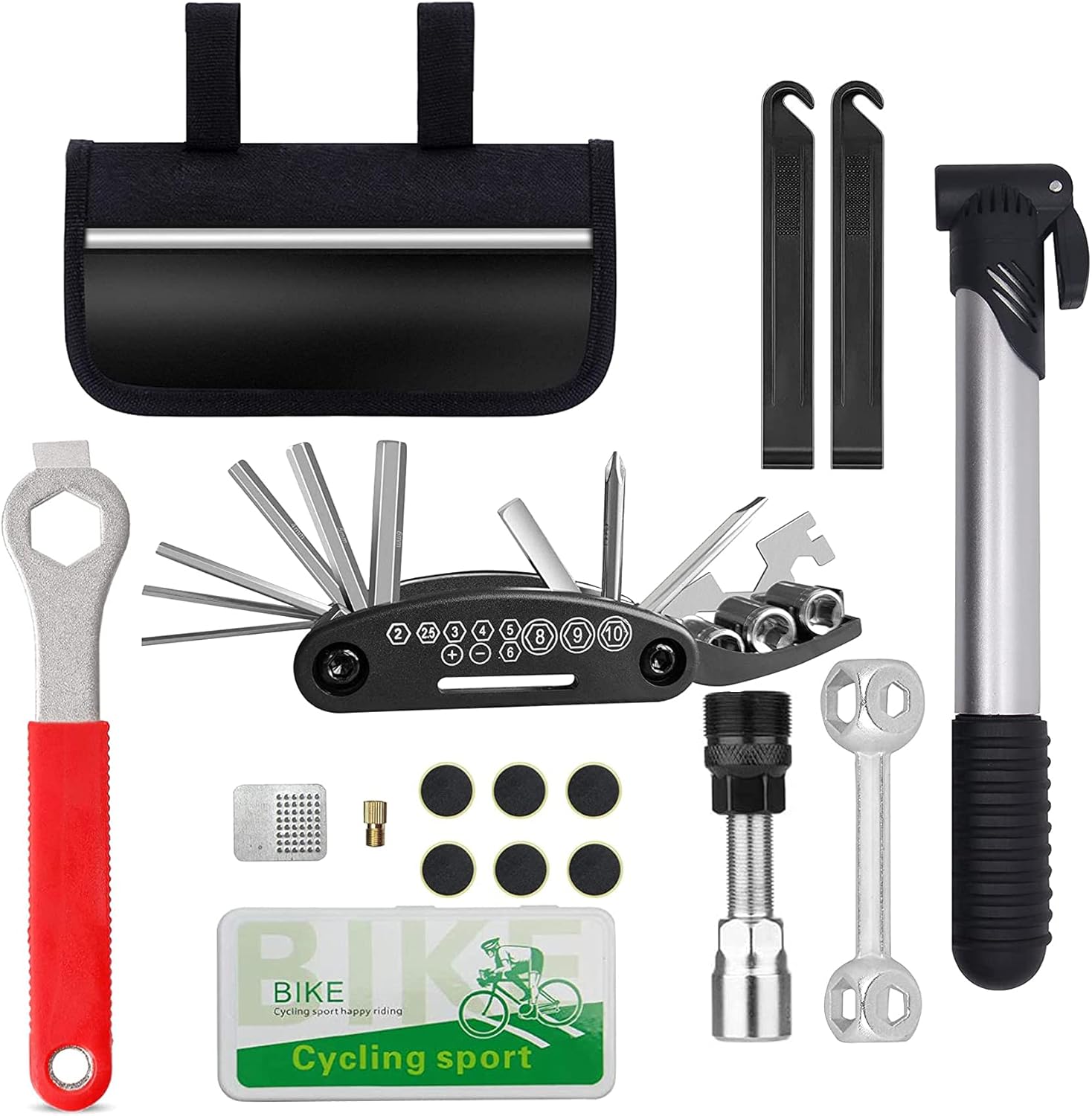 NC Bike Tire Repair Tool Kits Mini Bicycle Tire Pump