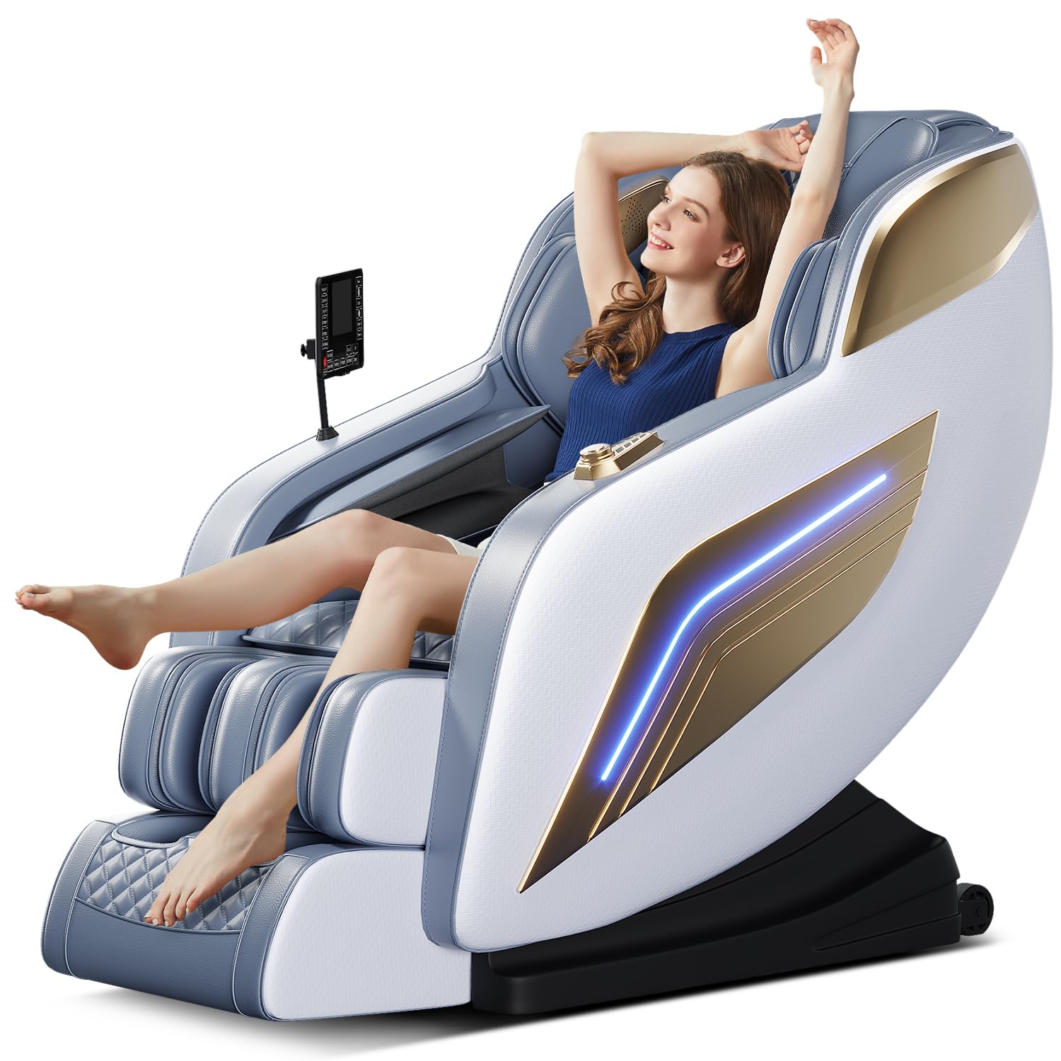 Photo 1 of ***TRUCK/TRAILER PICKUP ONLY***   AVSAMOQ 4D SL-Track Shiatsu Massage Chair - White