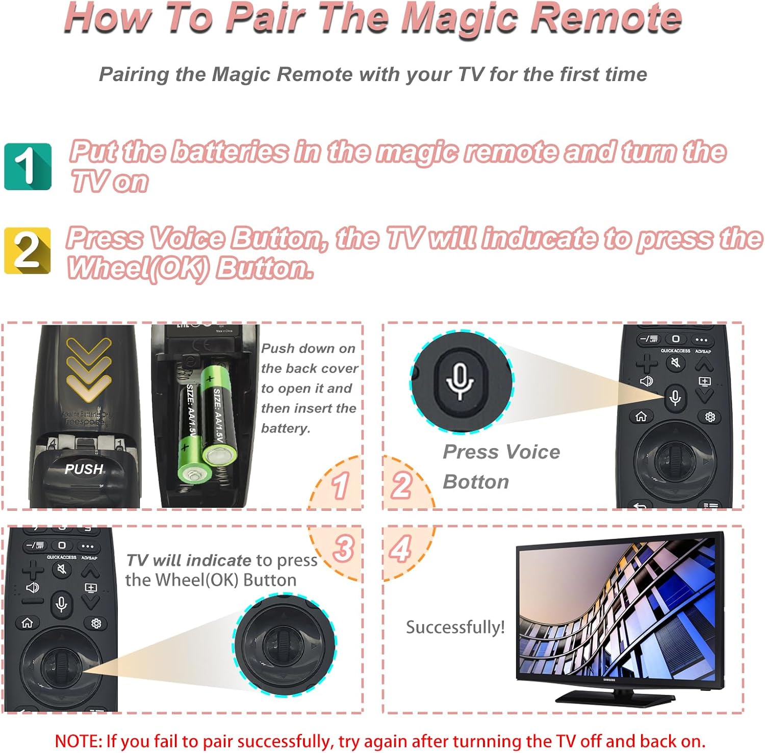 AKB75855501 MR20GA LG OLED TV Remote Replacement - Infrared Remote For WX/GX/CX/BX Series | No Voice Control