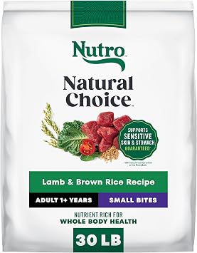Nutro Natural Choice Small Bites Dry Dog Food, Lamb & Rice, 30 lb