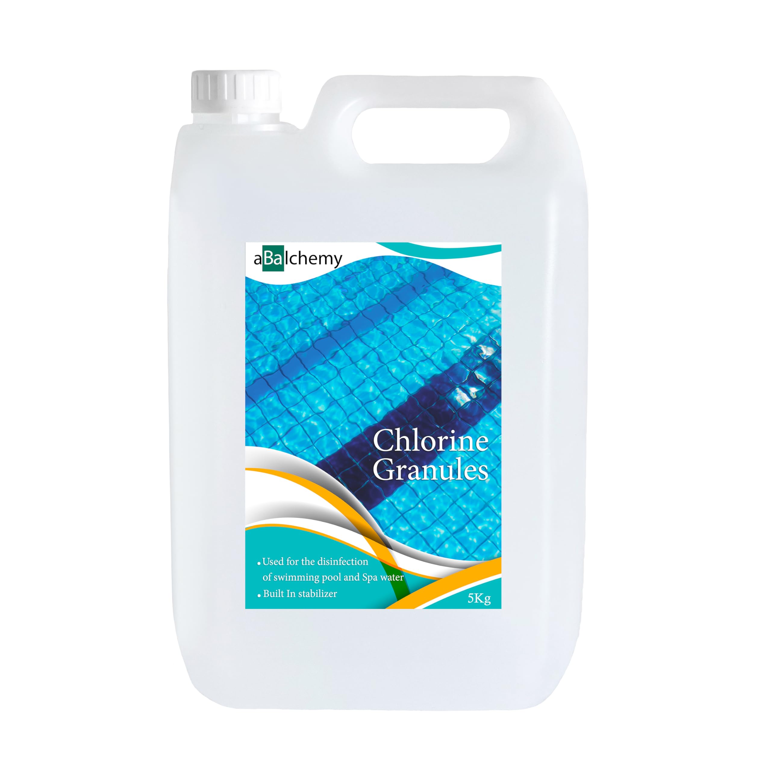 aBalchemy Stabilised Chlorine Granules – Rapid Water Disinfection Treatment for Swimming Pools, Hot Tubs & Spas (5KG) — image 1