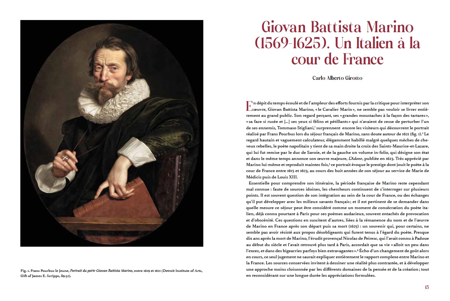 Giovan Battista Marino (1596-1625) Un poète italien à la cour de France