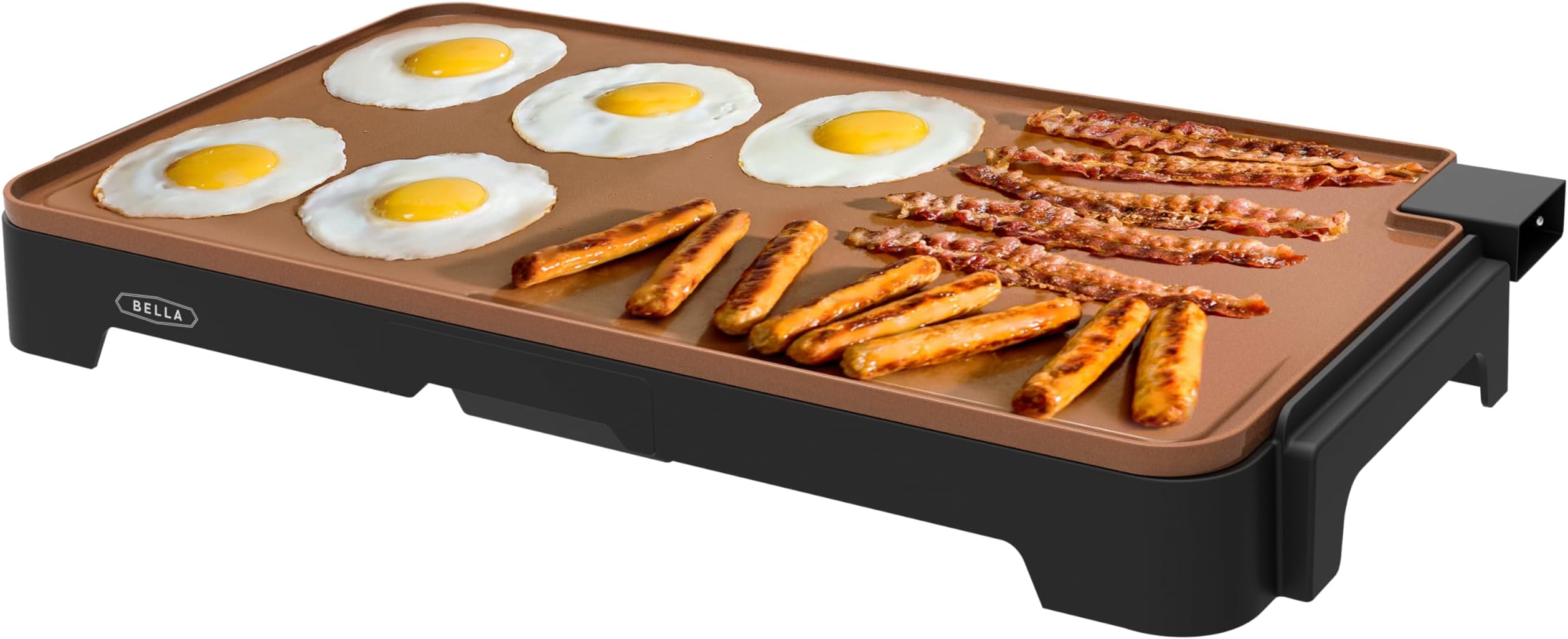 BELLA Electric Griddle w Warming Tray, Make 8 Pancakes or Eggs At Once