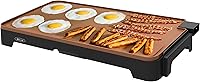 BELLA XL Copper Titanium Electric Griddle - 12x22 Inch Non-Stick Surface, Cooks 15 Eggs at Once, Healthy Eco Coating, Easy Cleanup