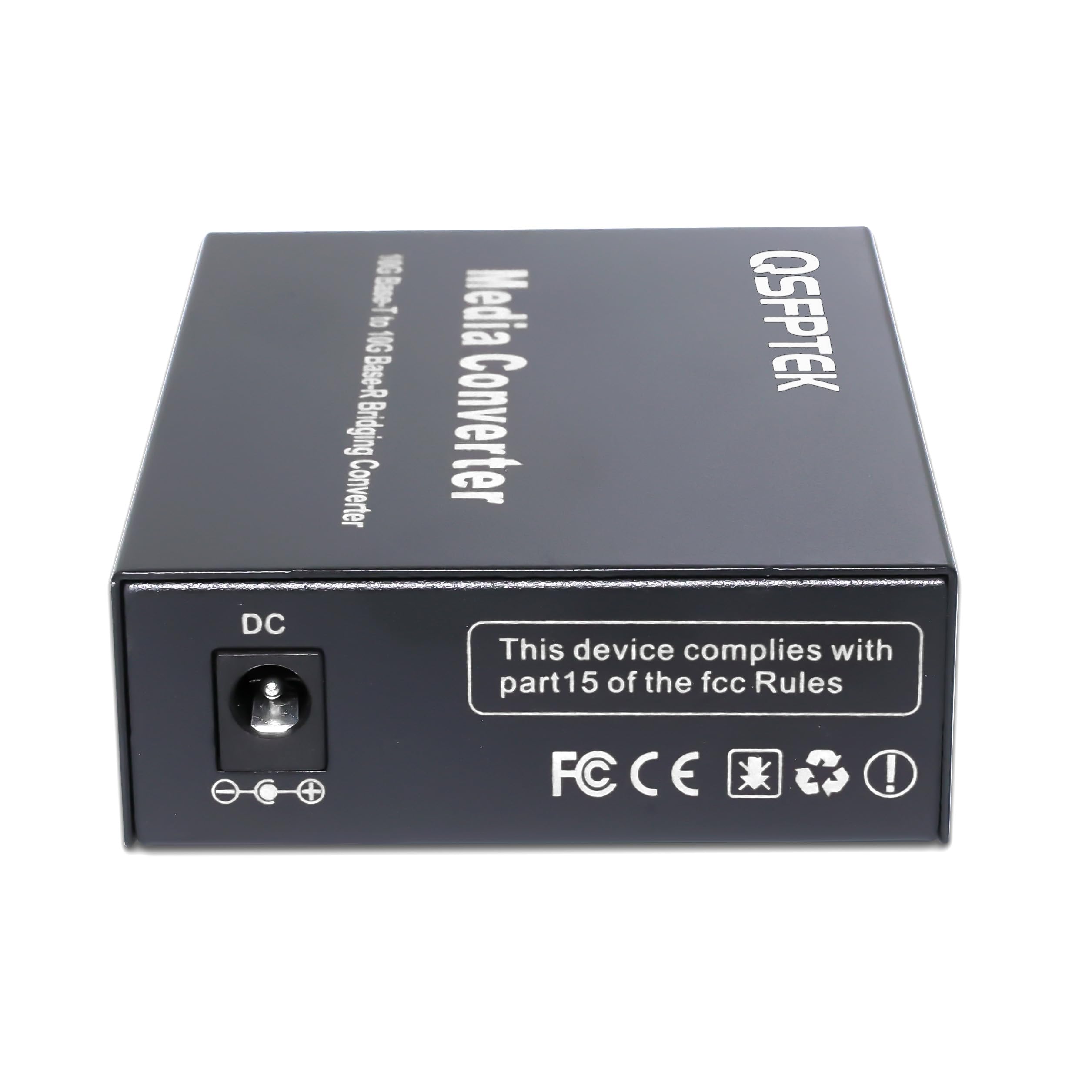 1 convertisseur de média Ethernet fibre 10G, convertisseur de média Ethernet 10GbE SFP+ cuivre UTP, 1 x 100 M/1G/2.5G/5G/10GBase-T RT45 vers 1 fente 10GBase-X SFP+ 10 Gigabit