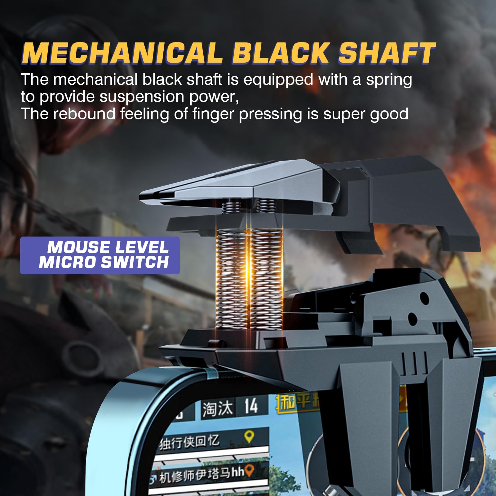 DiyGody PUBG Mobile Game Trigger für PUBG & Call of Duty, 4 Buttons Auslöser Joystick Gaming Gadgets Kompatibel mit iPhone & Android, Aim & Fire Game Phone Button Empfindlichen Ziel Feuerauslösern