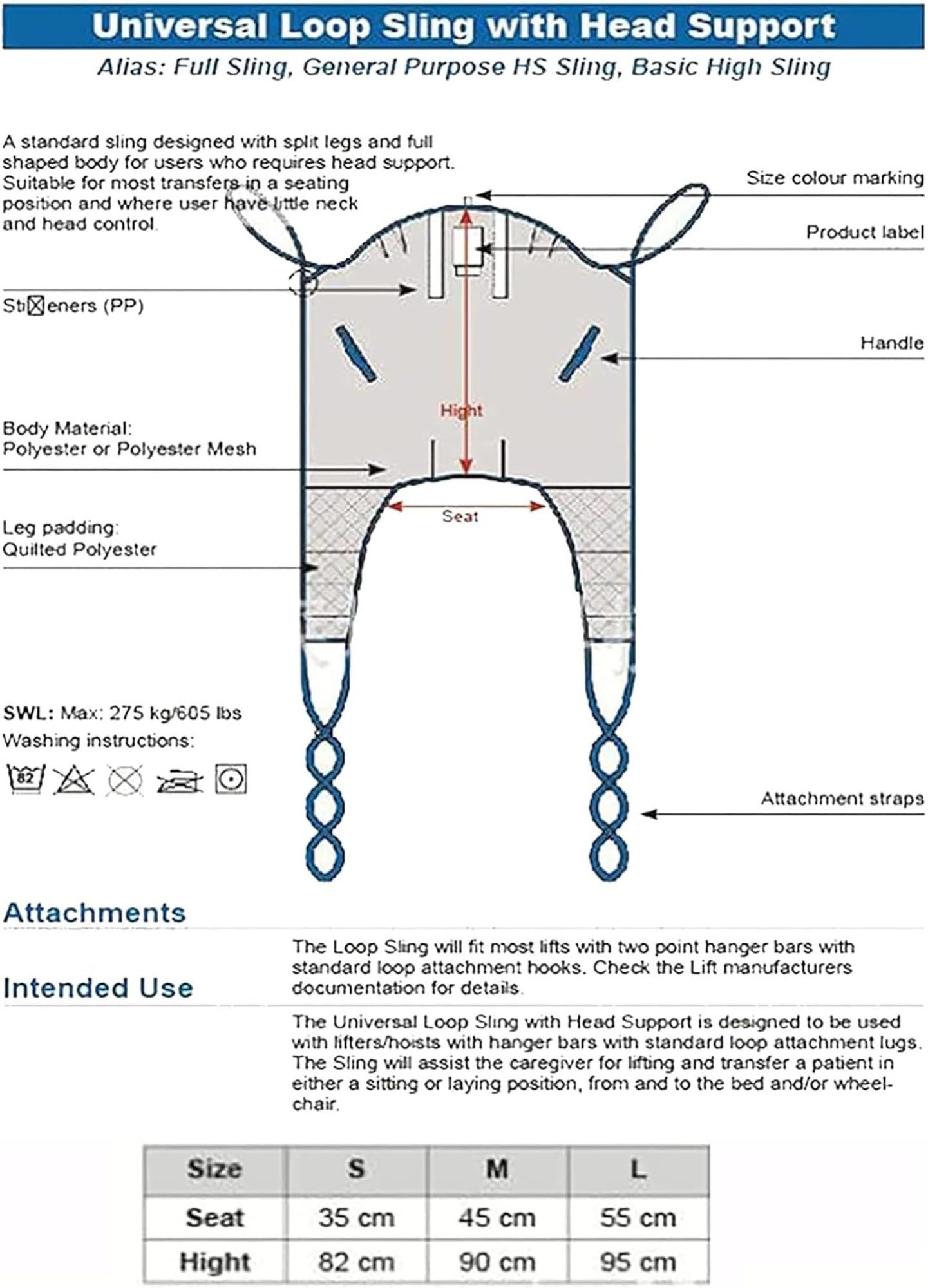 Élingue pour Lève-Patient, harnais de levage patient universel en maille respirante, harnais jambes écartées pour le transfert du lit à la chaise roulante, à la chaise longue, à la chaise de douche ou