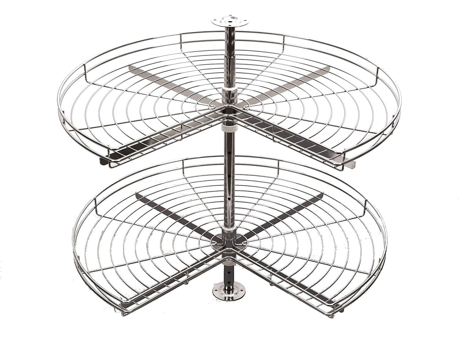 Rejs Chrome Three Quarter Kitchen Cabinet 270 Degree Corner Carousel (Ø820, )