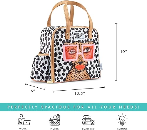 Miniatura 3 de Fit & Fresh Wichita Lonchera aislada con bolsa lateral y asas de transporte, kit completo de almuerzo incluye vaso a juego, 2 recipientes y bolsa de