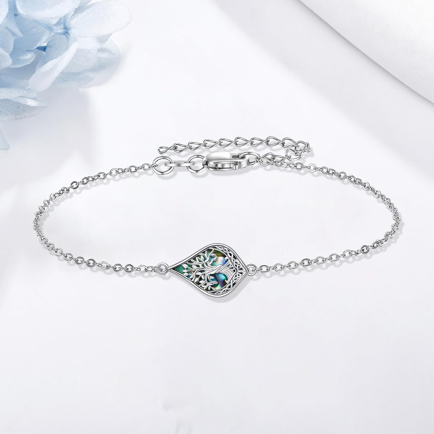 ONEFINITY Tree of Life Bracelet 925 Sterling Silver Abalone Shell Bracelets Celtic Tree of Life Jewelry Gifts for Women Mom Grandma - Image 5