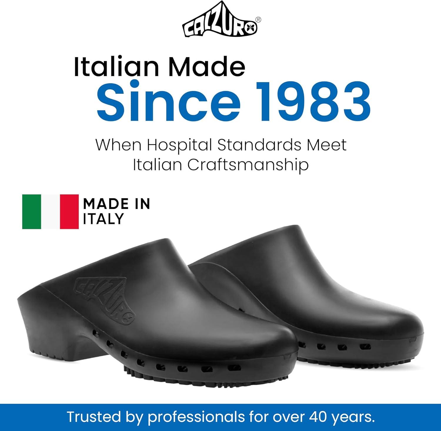 CALZURO Classic Work Clogs Without Holes - Unisex Nursing Clogs - Non Slip Shoes - Autoclavable Rubber Kitchen Shoes for Women and Men - - Image 7