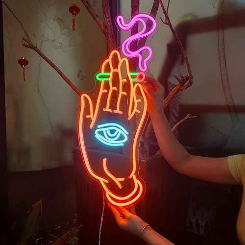 Miniatura 6 de Letrero de neón de ojo solitario para decoración de pared, luz de neón LED para bar, boda, cumpleaños, fiesta en casa, regalos de decoración