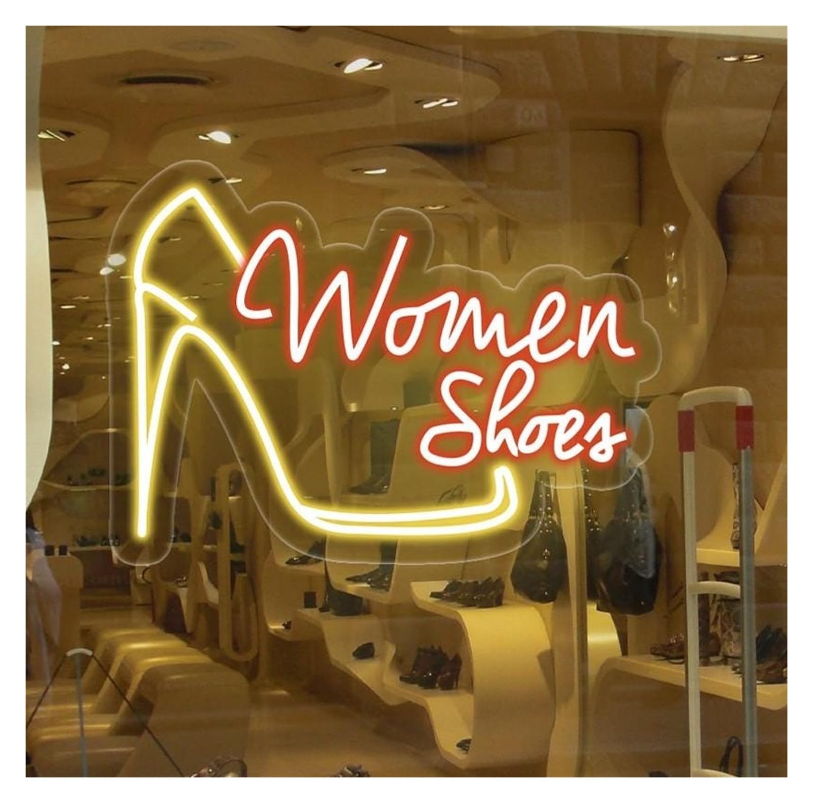 RONGCH Hanging Art Neon Signs Women Shoes Neon Sign for Shoe Store, Fashion Boutique, Dressing Room for Lovers 40.5x28cm(A)