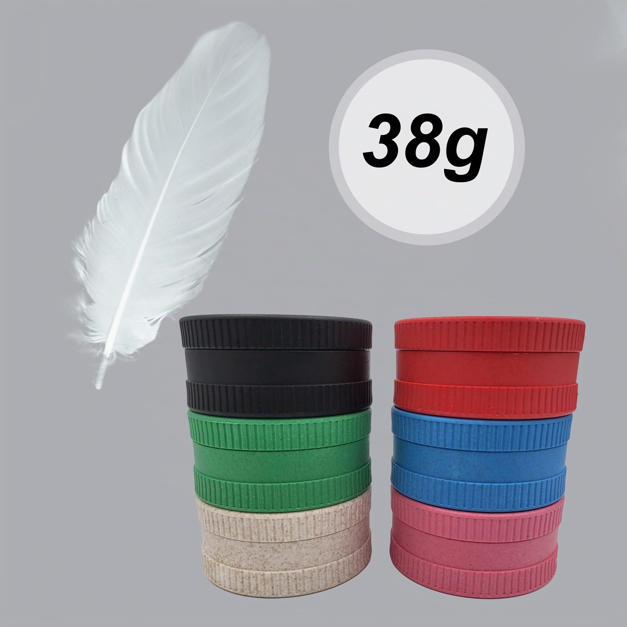 Premium Grinder Set Moulin à pollen maniable et pratique en fibres végétales Broyeur pour herbes, épices, épices ø 55x25 mm Eco broyeur bio en 2 parties pour herbes sèches et Spices