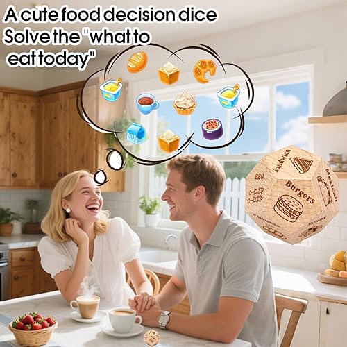 Miniatura 6 de VANLOVEMAC Regalos de aniversario para él, ella, regalos de noche para novio, novia, decisor de comida, aniversario, regalos de boda para marido,