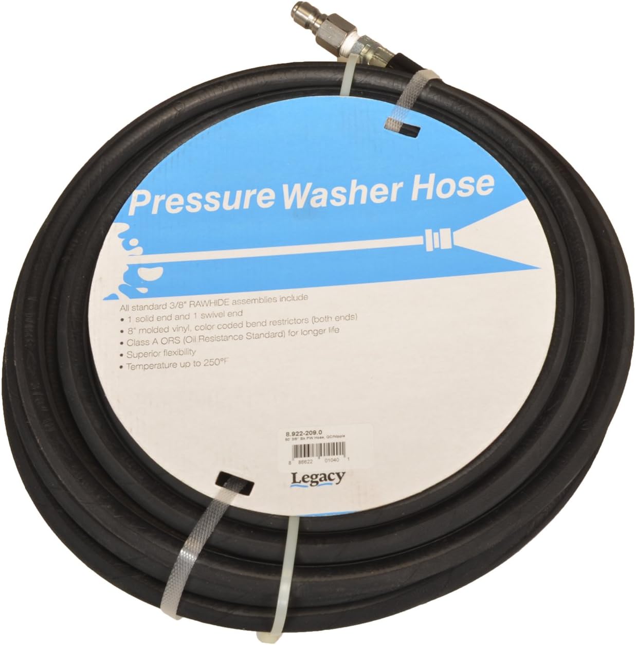 Shark Pressure Washers 89222050 Solid/Swivel Hose, 50-Feet 3/8-Inch, Black