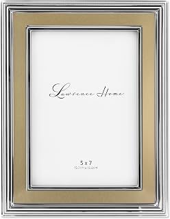 Lawrence Frames Verona Collection 5 x 7-Inch Metal Gold Picture Frame (840257)