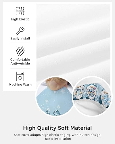 Miniatura 5 de Funda para silla de oficina de Navidad, funda elástica para asiento de silla de computadora, funda para respaldo, elástica, giratoria, cojín de