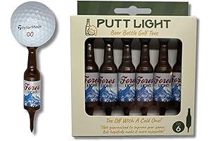 Virtually Unbreakable Golf Tees, Set of 6, Recyclable, Men's Golf Accessories