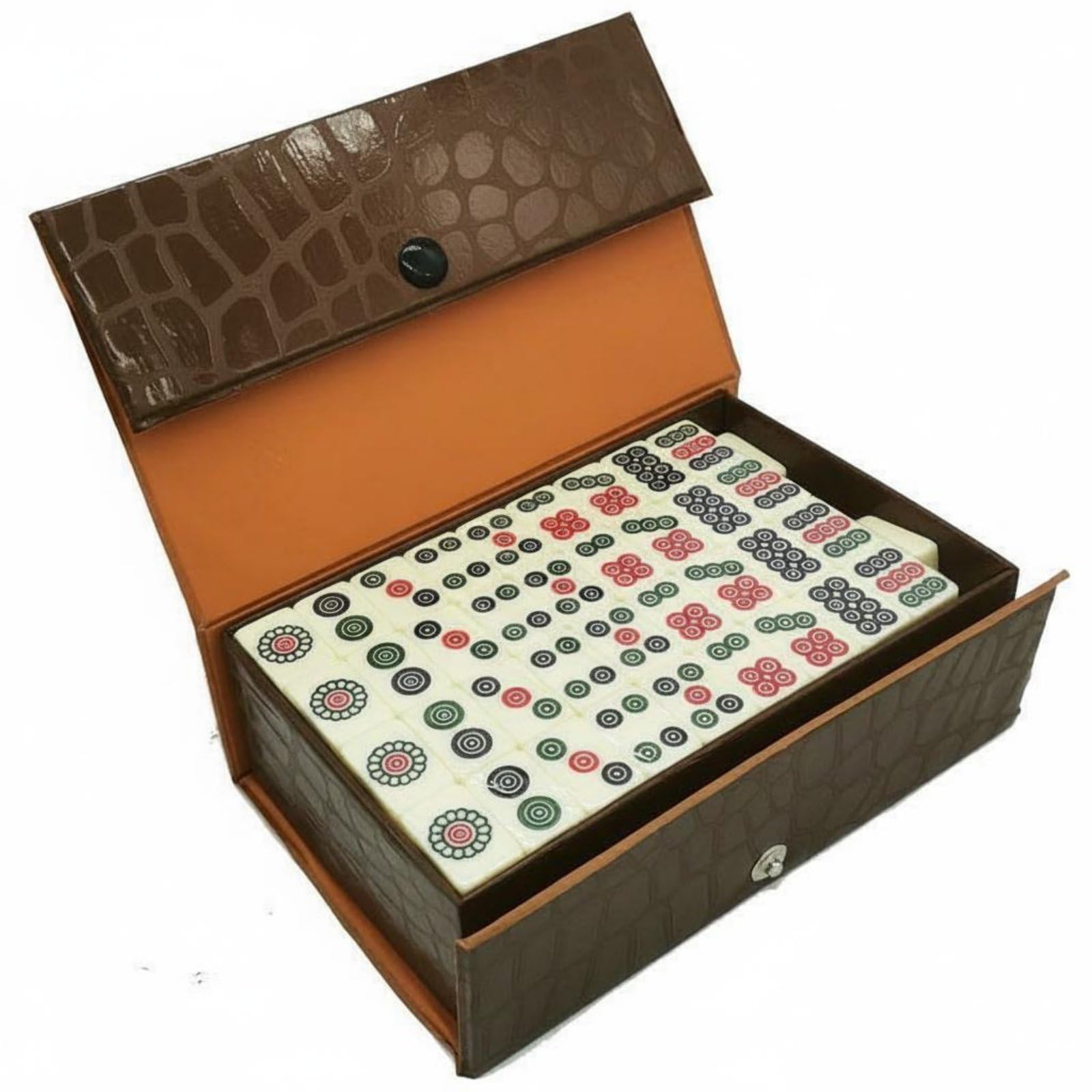 Mini Mahjong Set Lightweight Mini Chinese Mahjong Set Hand-Shuffled Engraved Characters for Students, Dormitory, Outdoor, Ivory-image-31