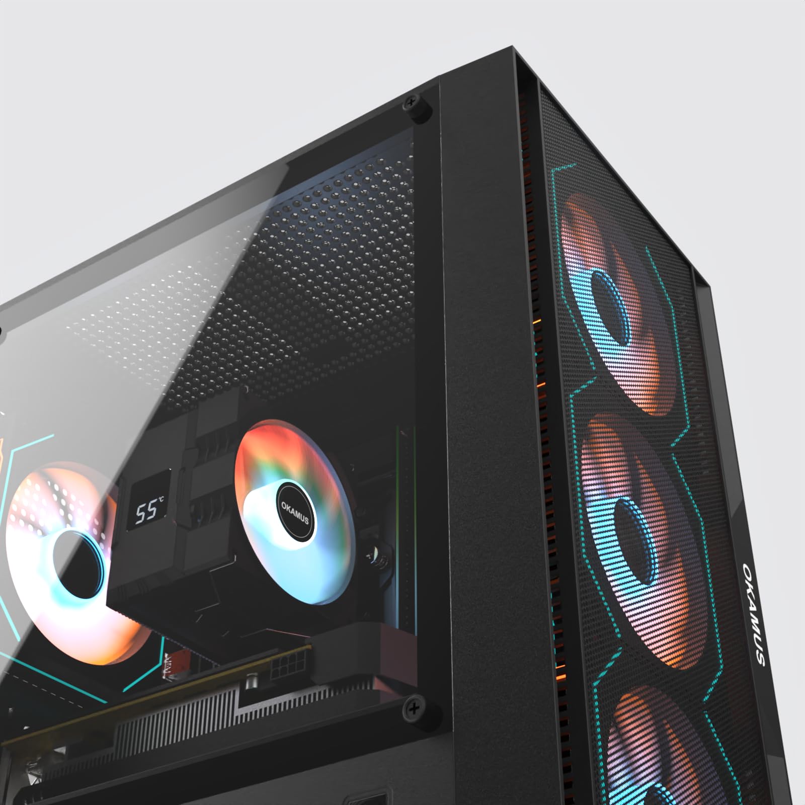OKAMUS Gaming PC - i7-6700, RX 590, 16GB RAM -8