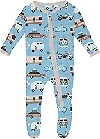 Vista 116 de KicKee Baby & Toddler - Pijama de viscosa ultrasuave de bambú con patas abatibles y puños
