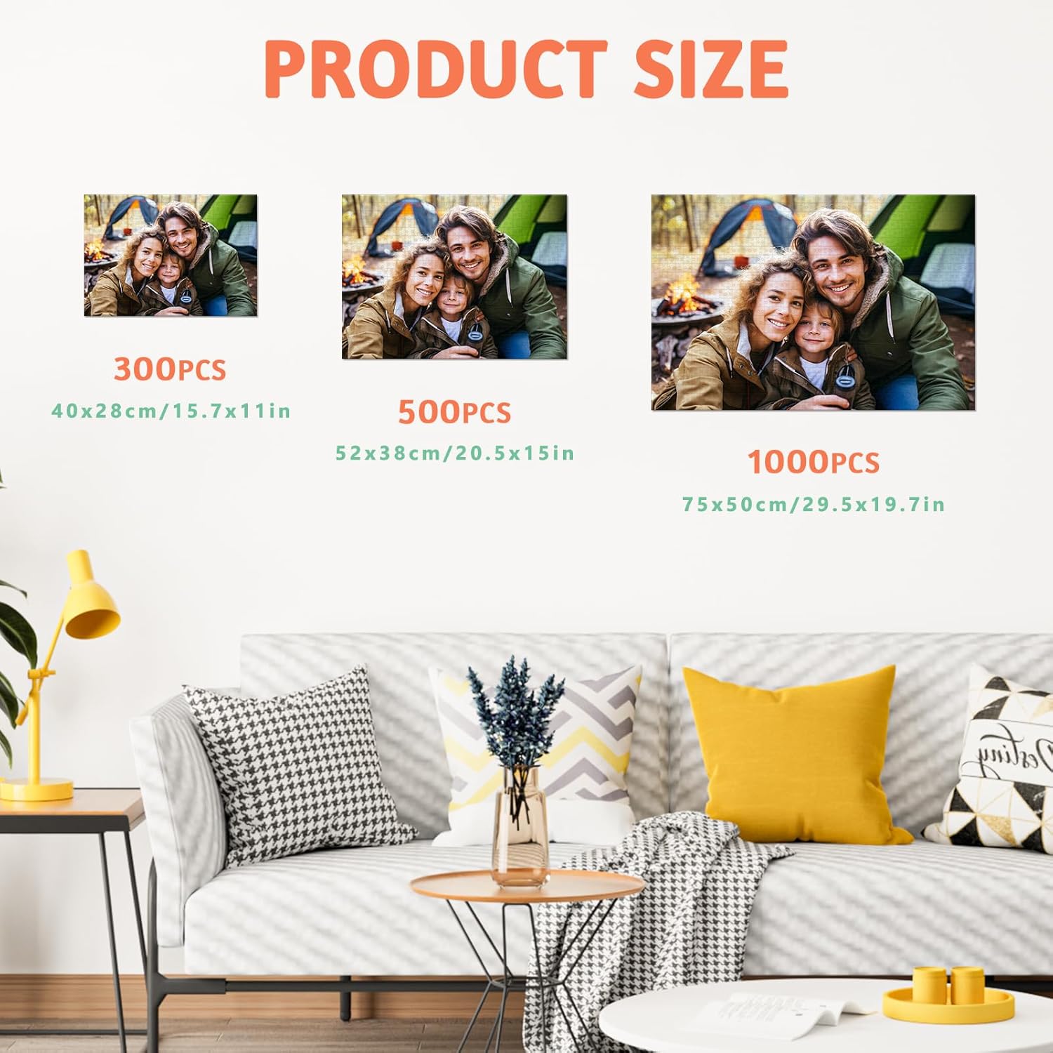 Custom Puzzle Personalized Puzzles 300/500/1000 Pieces from Photos, Customized Picture Puzzle for Adult Teens Kids Family, Birthday, Wedding, Graduation, Gift