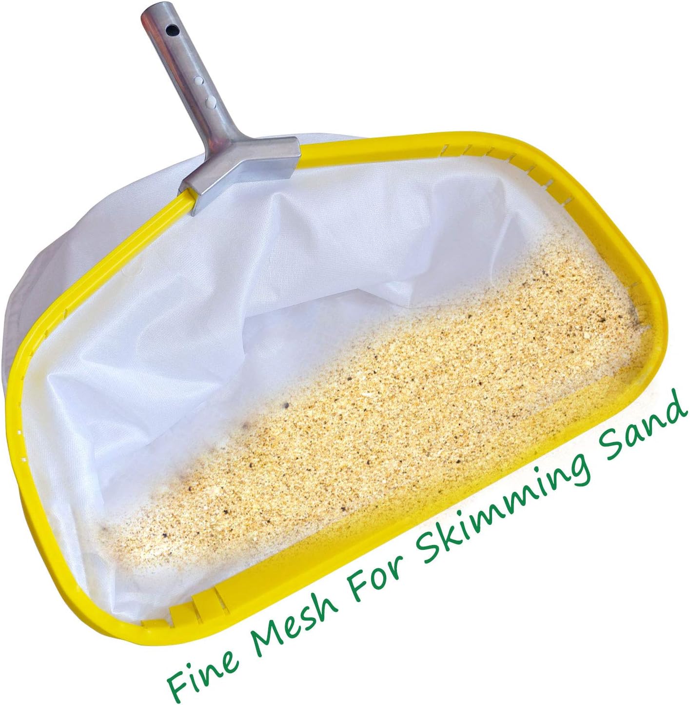 Professional Pool Net, Heavy Duty Skimmer Rake with Aluminum Frame, Fine Mesh Deep Bag Scoop for Cleaning Swimming Pool Leaf Pollen : Patio, Lawn & Garden