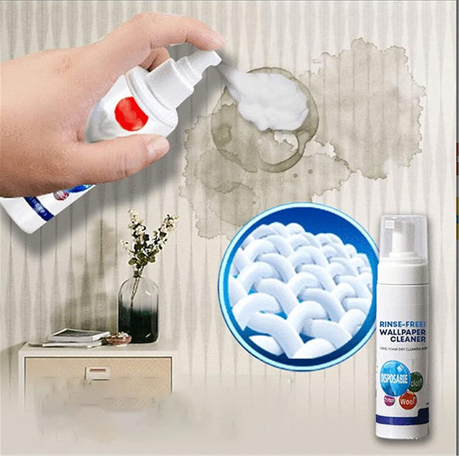 すすぎのない壁紙クリーナー 0ml塗装壁クリーナースプレーエクストラフォーミーキッチンマジッククリーナーバブルステインリムーバー発泡壁クリーナー塗装壁用 日本産