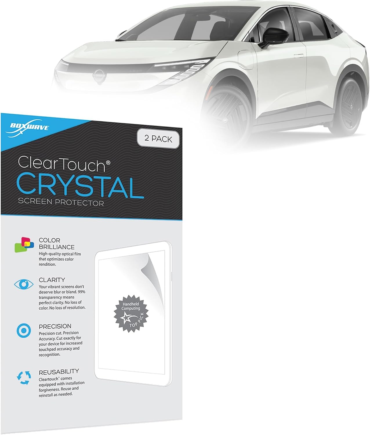 BoxWave Screen Protector Compatible With Nissan 2026 Leaf Display (12.3 in) - ClearTouch Crystal (2-Pack), HD Film Skin - Shields From Scratches