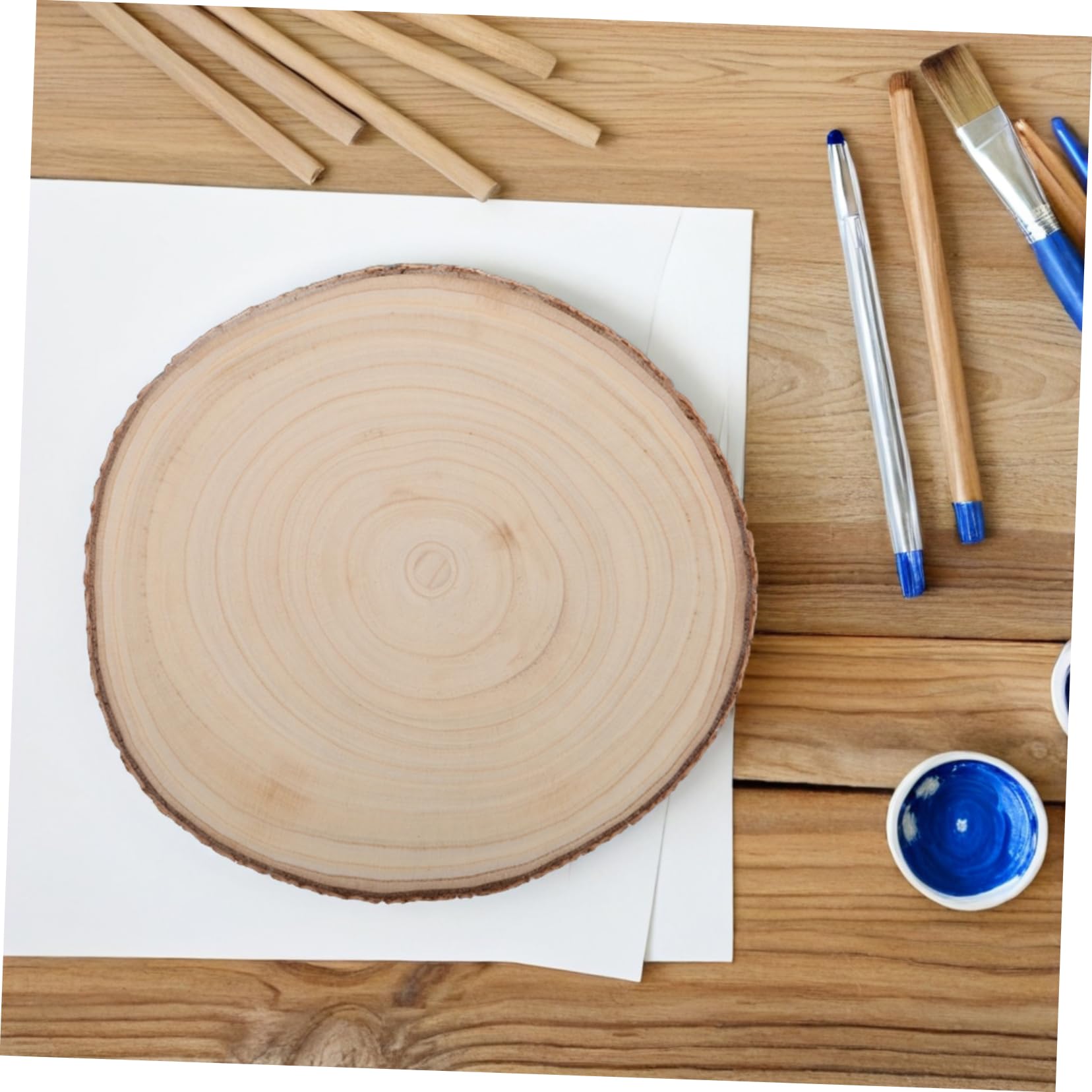 Fette di Legno Naturale per Dipingere, 2 Pezzi, per Creatività