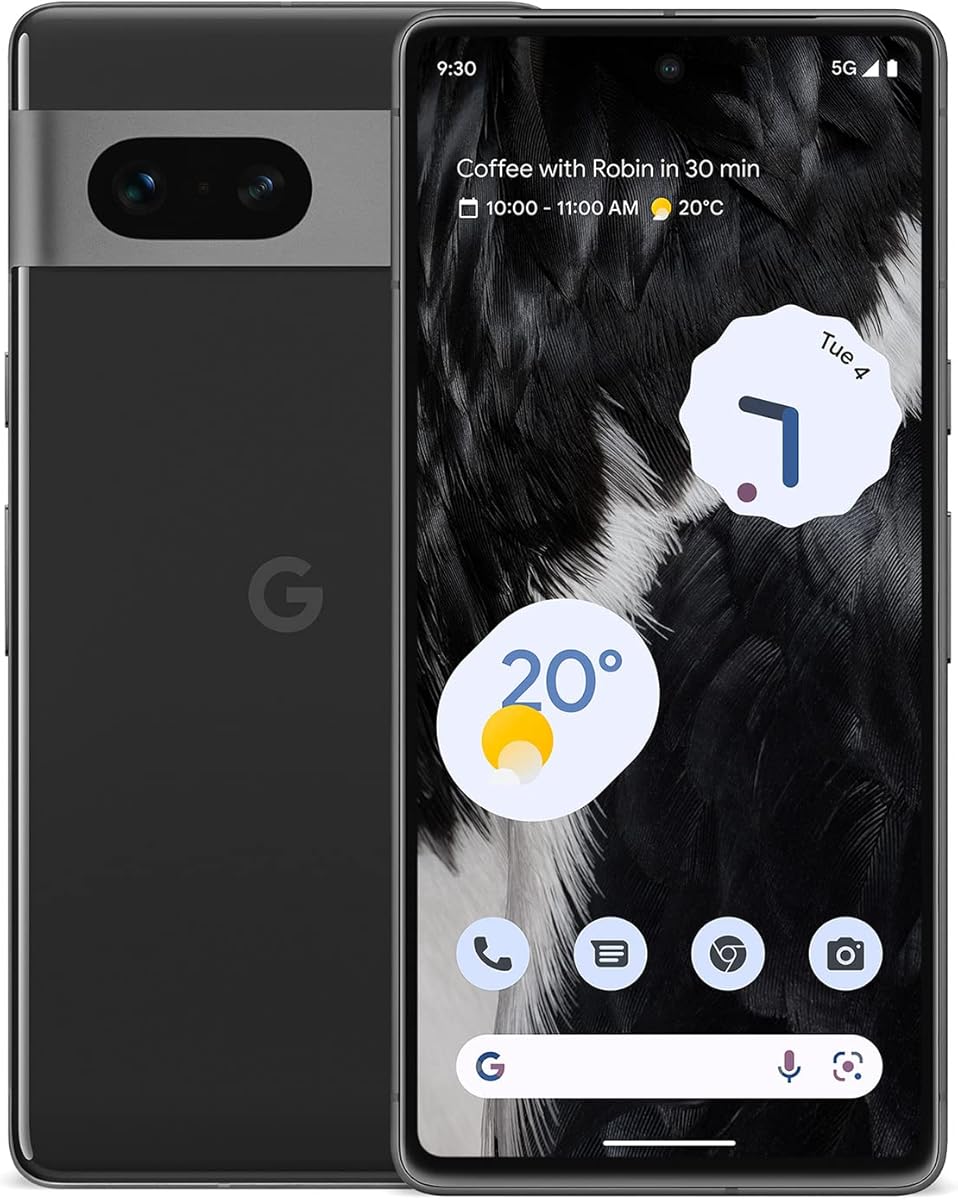 2022 Google Pixel 7, 128GB - Obsidian (Renewed)