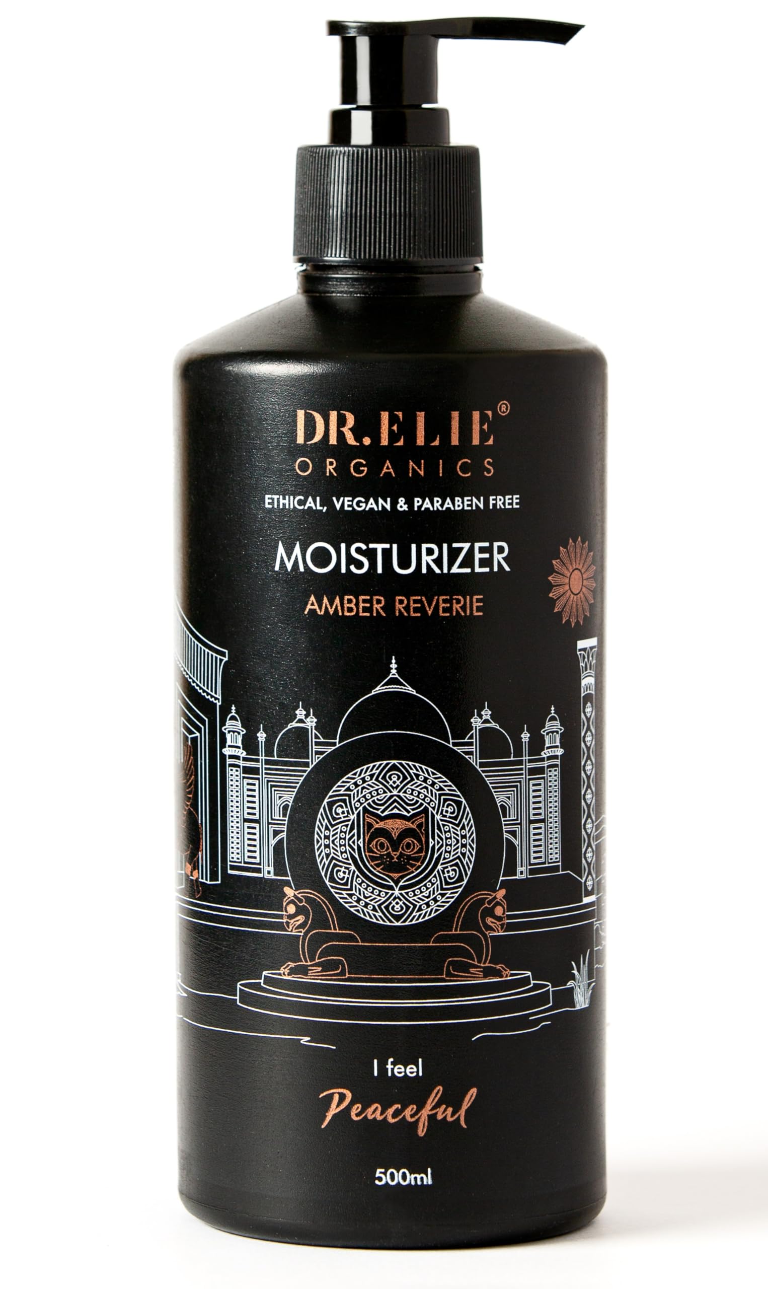 Dr. Elie Organics™ Body Lotion 500ml | Amber Reverie | With Sunflower & Almond Oil | Deep Hydration for Dry Skin | Soft, Non-Greasy Daily Moisturizer