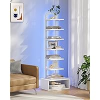 CHOEZON Libreria a 8 piani semi-aperta con illuminazione a LED