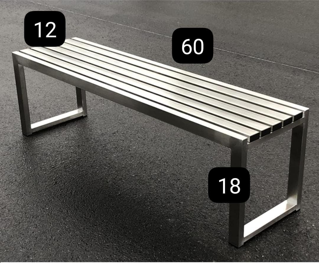 HavenHomes Stainless Steel Bench for Indoor and Outdoor Garden/Patio/Living Room/Balcony/Lounge/Hospital (60 Inches) 4