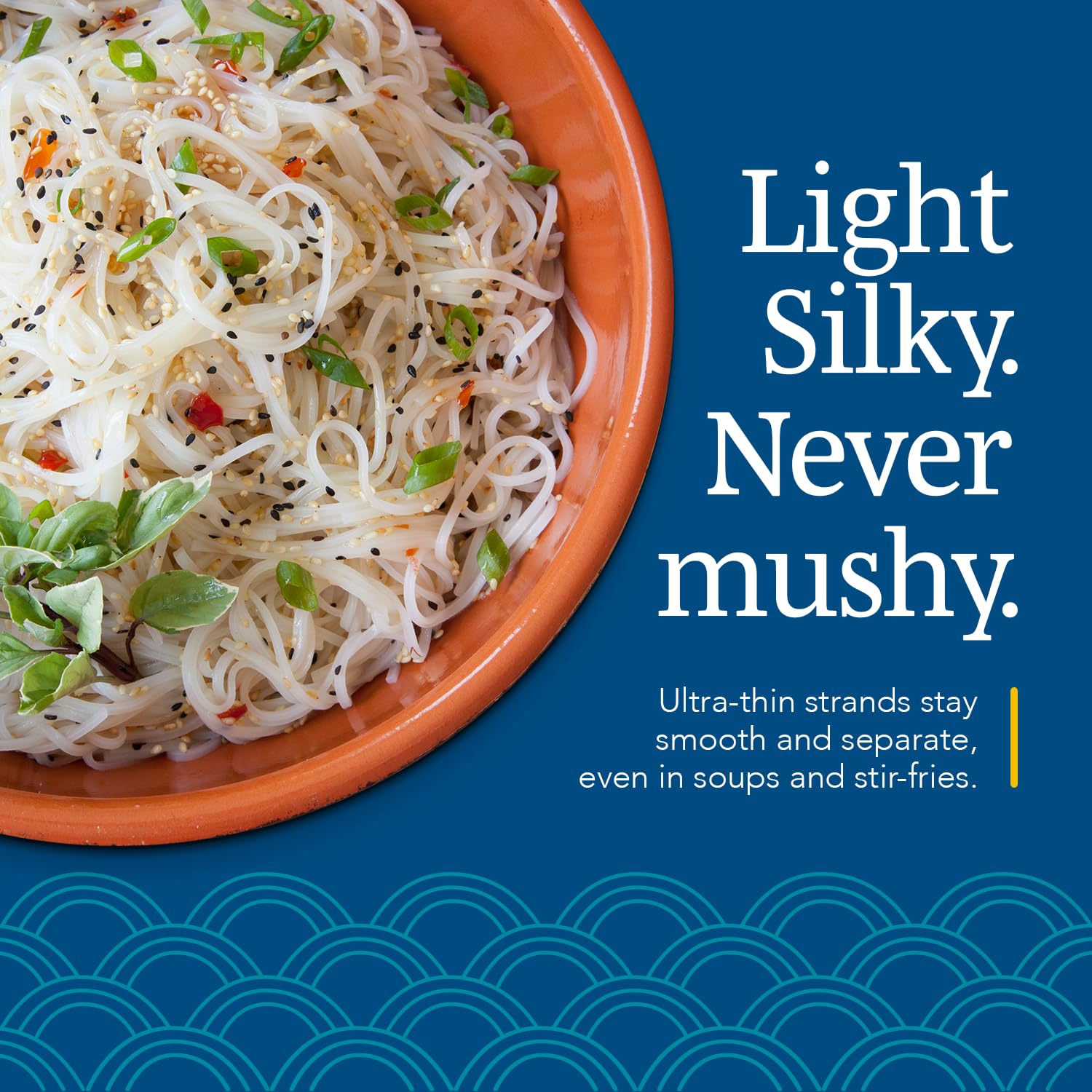 A Taste of Thai Vermicelli Rice Noodles (Angel Hair)| Restaurant-Quality Thai Flavor in Minutes | Vegan, Gluten-Free, Wheat Free, Non-GMO| Perfect for Stir-Fries, Soup & Asian Dishes 8.8 oz, Pack of 6