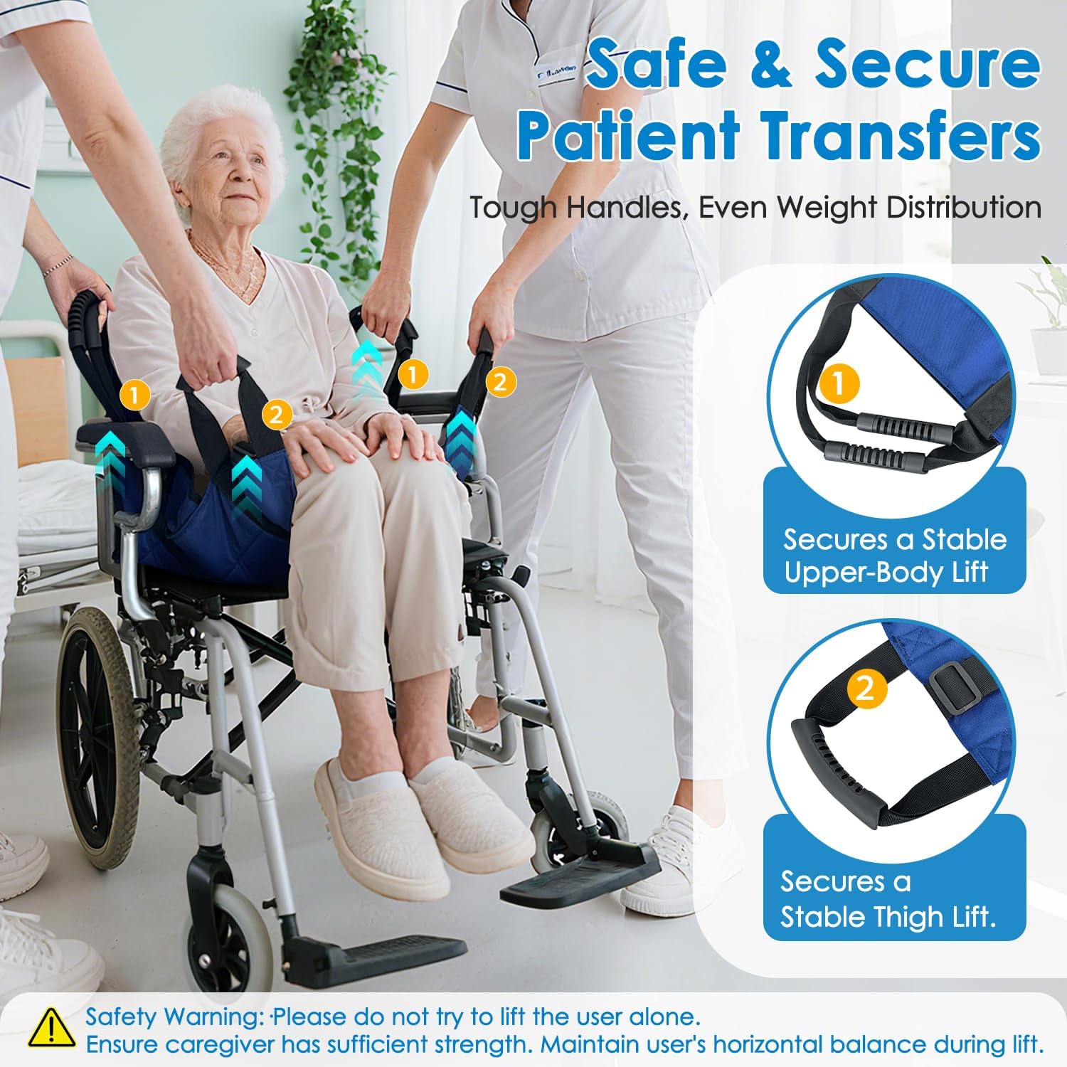 Transfer Sling For Elderly And Disabled Patient Lift Transfer Belt Board From Bed To Wheelchair Emergency Evacuation Chair Pad Home Portable Stair Assist Devices Car Slide Board For Transferring
