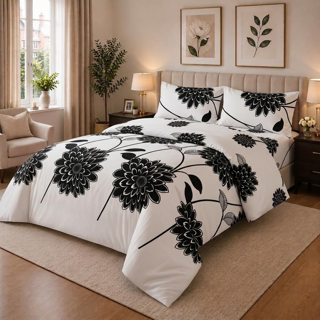 Opulent Living Super King Duvet Set 4pcs with Fitted Sheet & 2 Pillowcases โ image 1