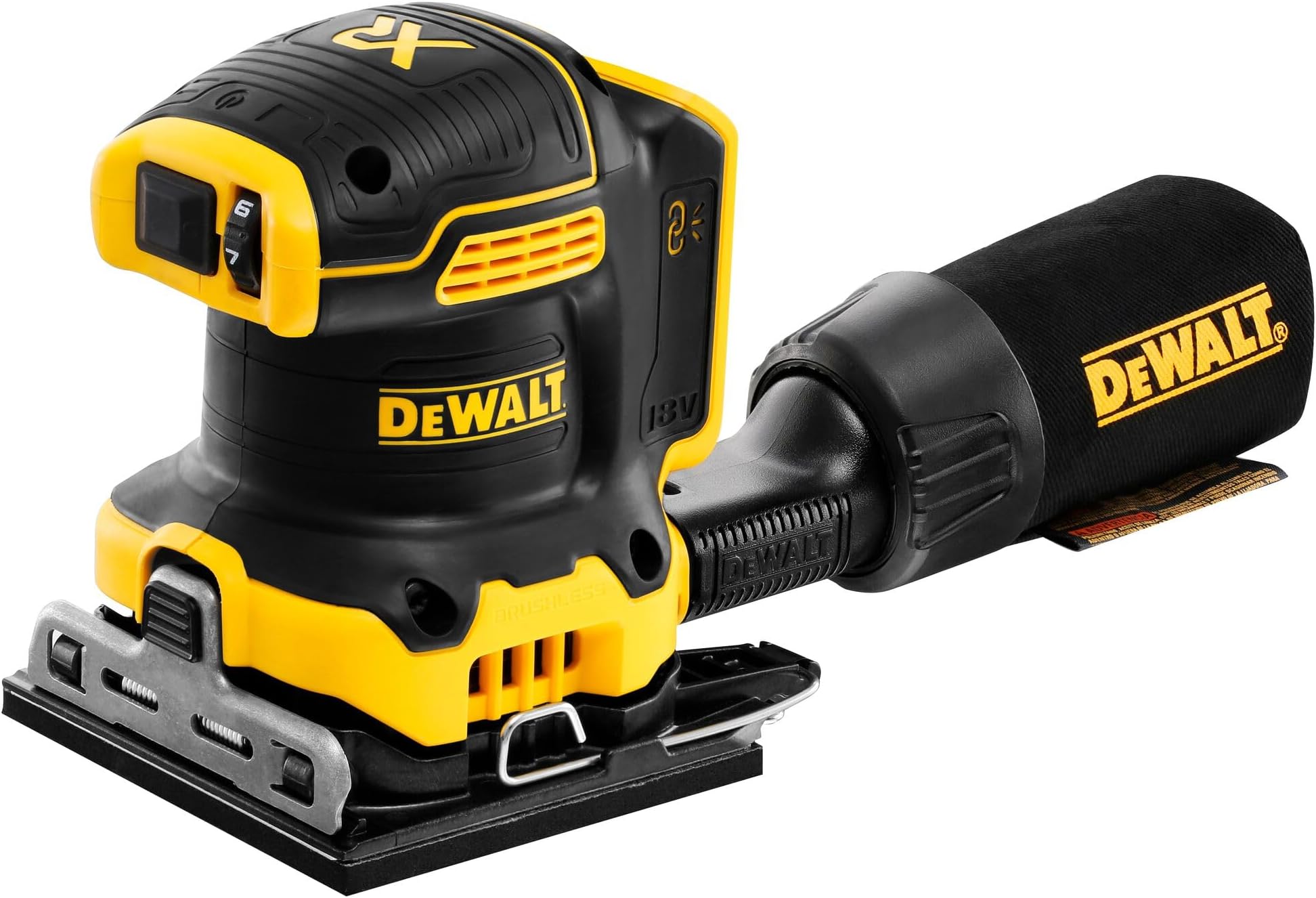 DEWALT 20V MAX* XR Palm Sander, Sheet, Variable Speed, 1/4Inch, Tool