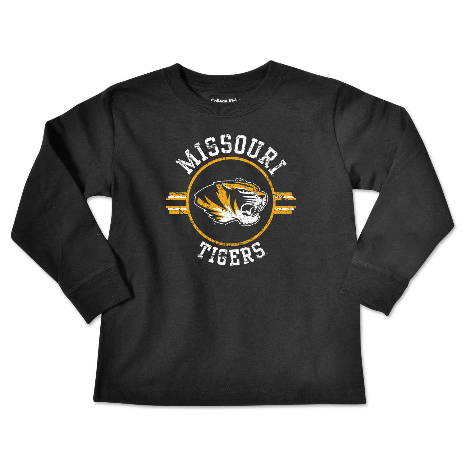 NCAA Missouri Tigers Toddler Long Sleeve Tee, 3 Toddler, Black