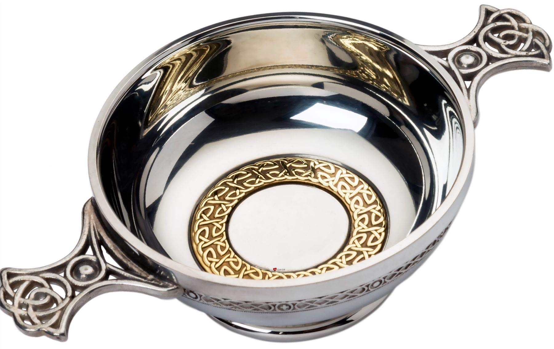 Quaich celtique étain et laiton I LUV LTD, le cadeau idéal pour sceller une amitié