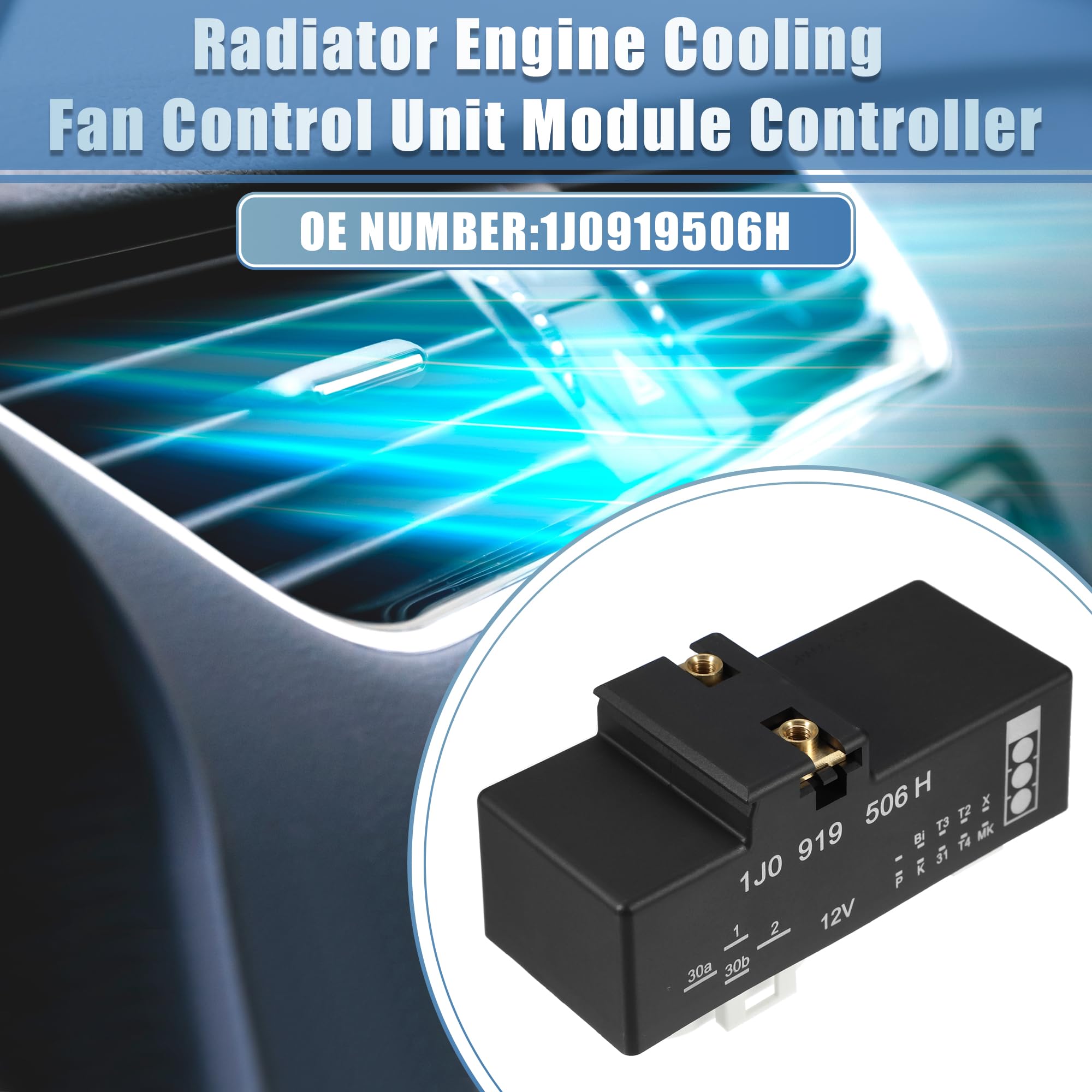 ABSOPRO Modulo di controllo del ventilatore del radiatore per A4 1J0919506H 1 pz