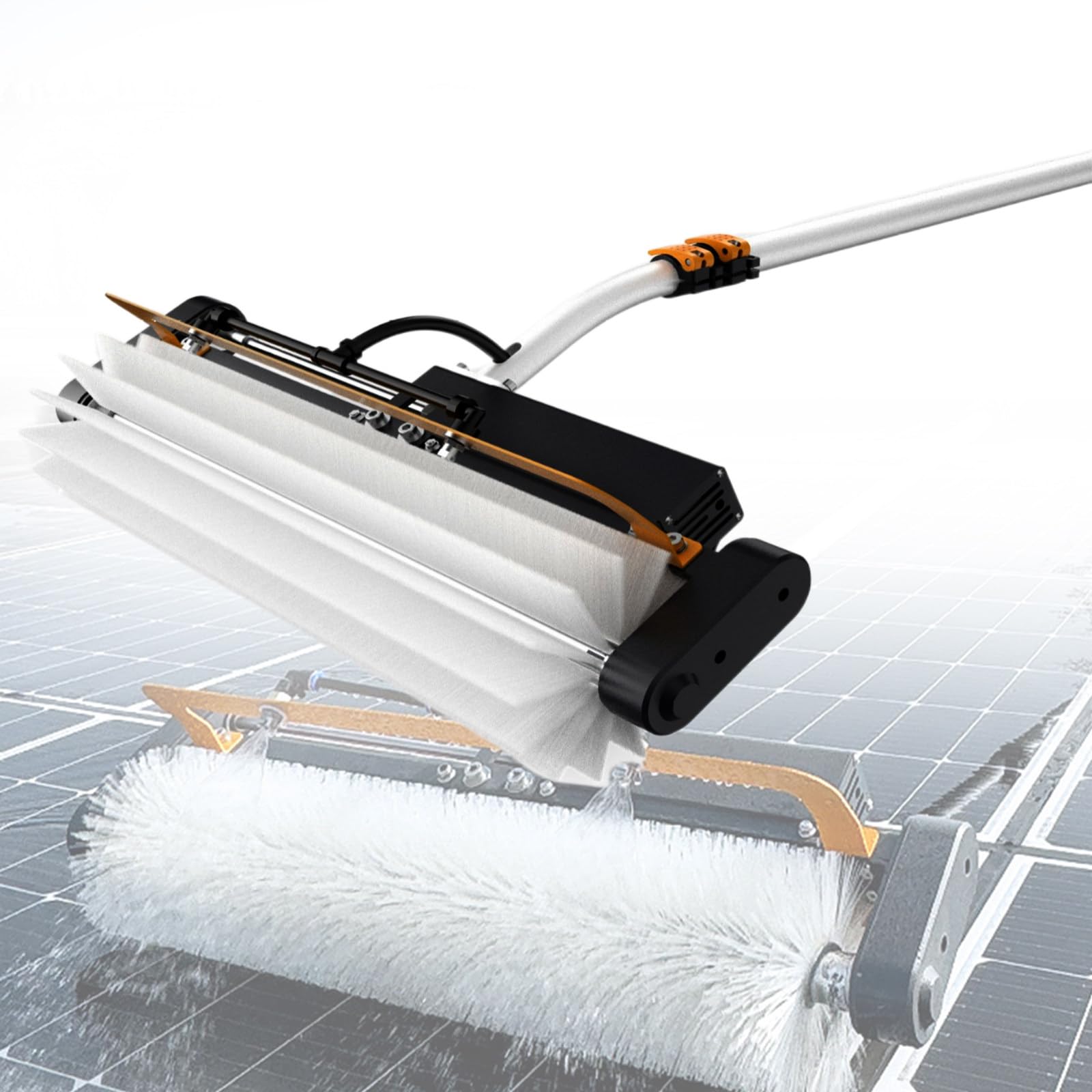 HADECOLL Electric Solar Panel Cleaning Brush - Water Fed Pole Kit For Outdoor Window Cleaning, 3.5M Water Brush For Effective Maintenance,7.5M