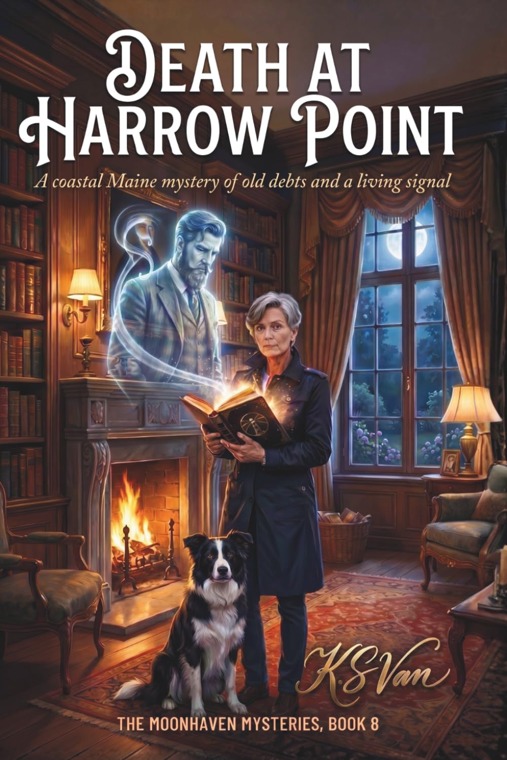 DEATH AT HARROW POINT: A coastal Maine mystery of old debts and a living signal (The Moonhaven Mysteries)