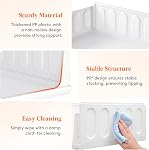 Lifewit 6 Pack organisateur de placards, bacs de rangement empilables en plastique pour les vêtements, organisateur et rangement de placard, animateur de tiroirs pour armoire, dorme, salle de bains, cuisine, bureau