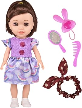 Forest & Twelfth Glamour Locks Dolls Princess Dolls and Accessories to Unlock the Magic of Hairstyling, Adorable Fashion Dolls Toys for 3+ Year Old Girl, All-Occasion Doll Gift for Girl