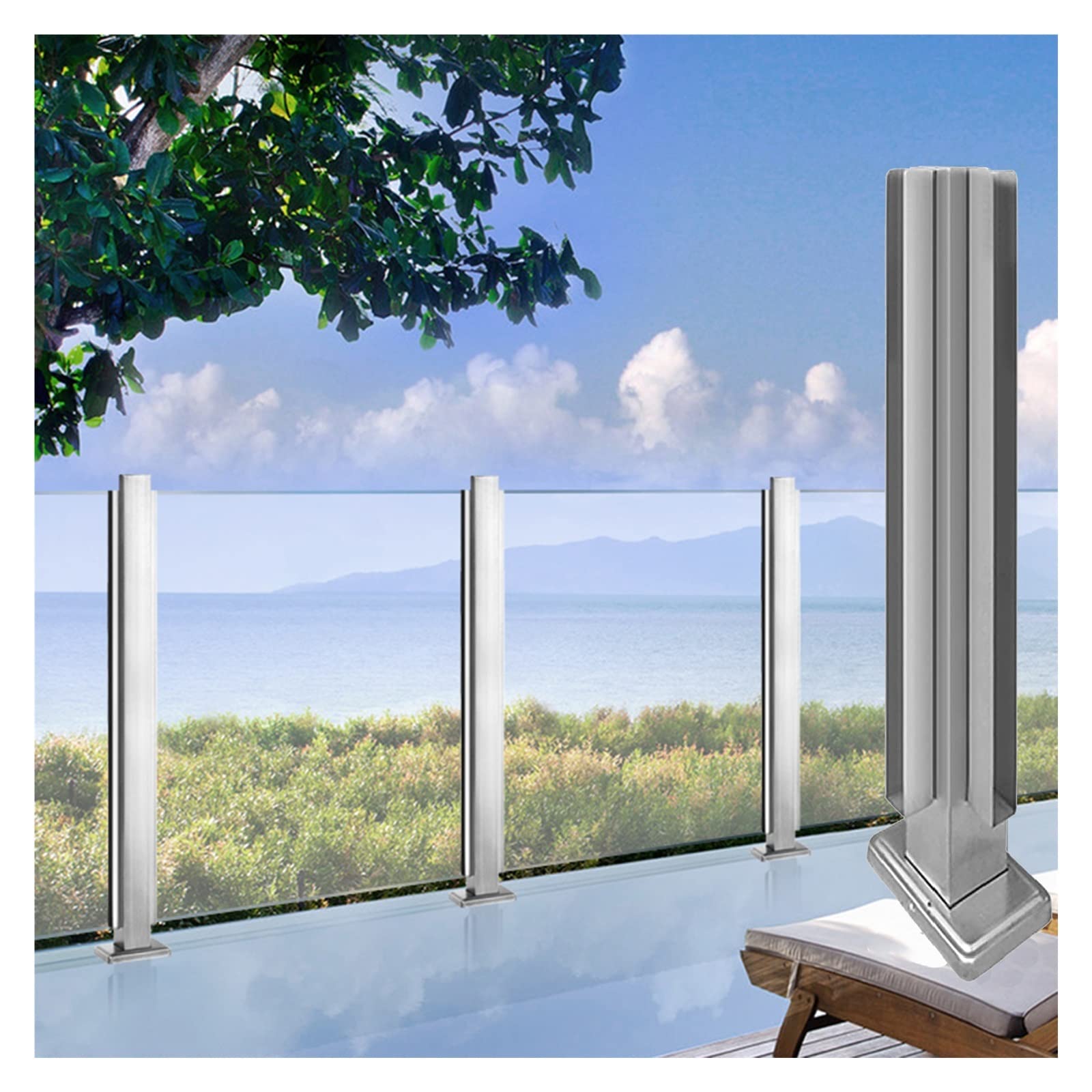 Système de balustrade d'extérieur en inox pour sécuriser votre piscine ou terrasse