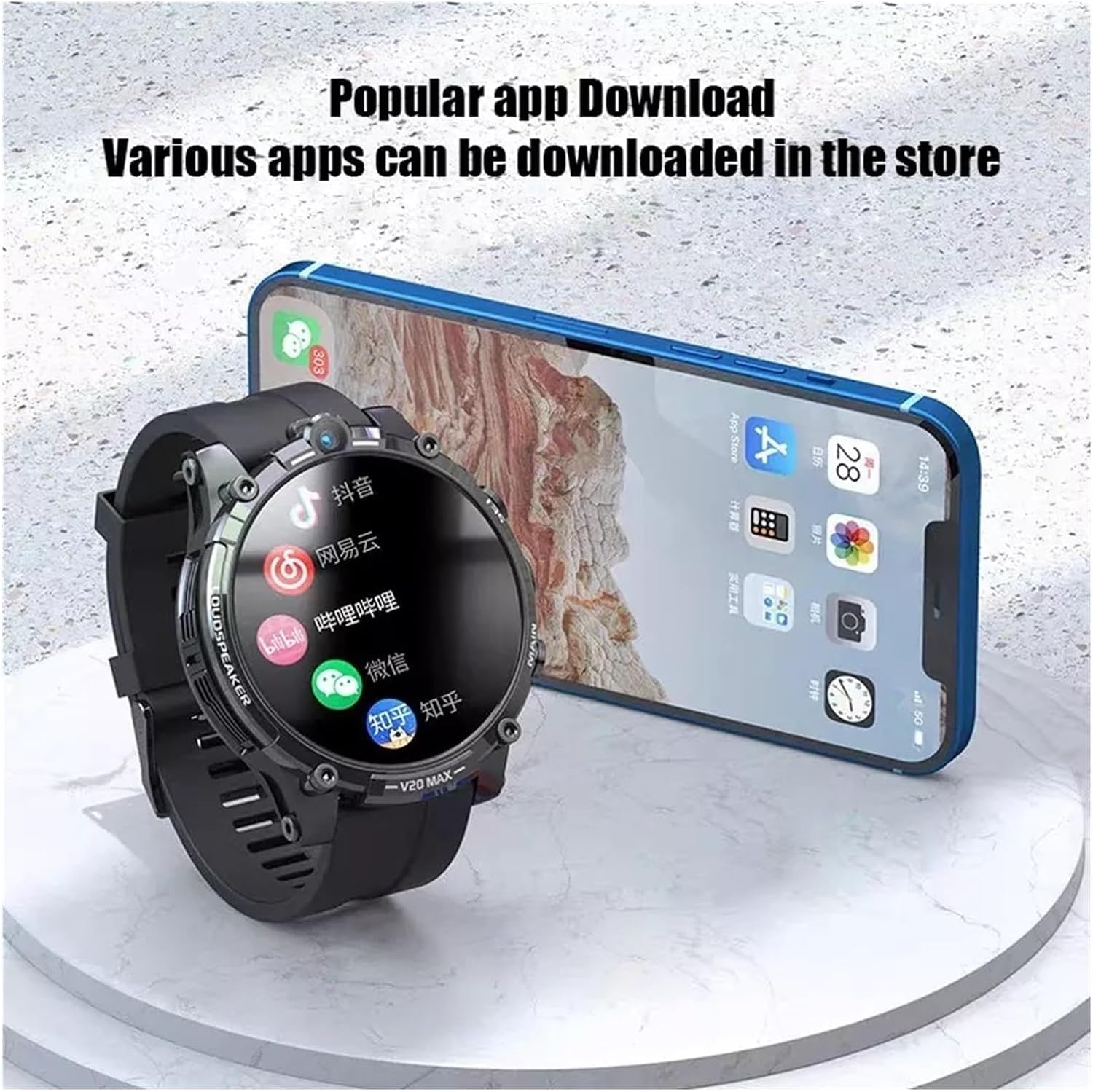 Smart Watch V20 Android 8.1 1.88inch 4G Sim Card Full Netcom
