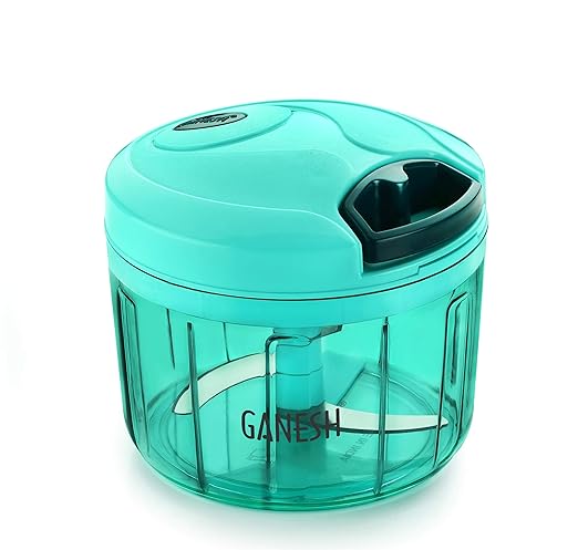 Ganesh Multipurpose Plastic Vegetable Chopper Cutter 3 Blades for Effortlessly Chopping Vegetables and Fruits for Your Kitchen, Pool Green (725 ml) at Rs. 180