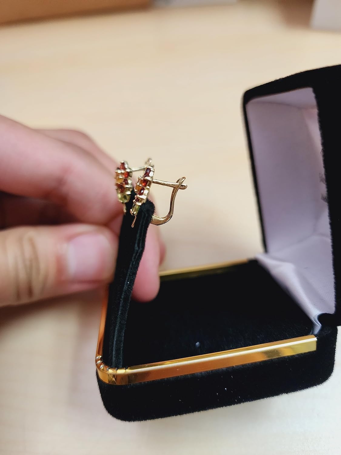 2.12 Carat 14k Solid Gold Flower Stud Earrings Garnet, Citrine Peridot - Image 7